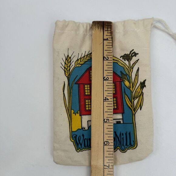 Handmade War Eagle Mill Small Drawstring Bag 7”x5” Graphic Print - Picture 6 of 7